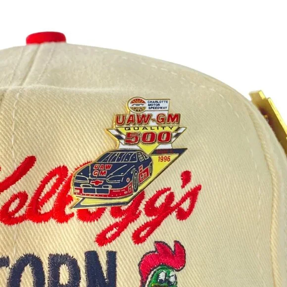 Vtg Snapback Hat w Pins 1996 Nascar Winston Cup Terry LaBonte Chase Kelloggs